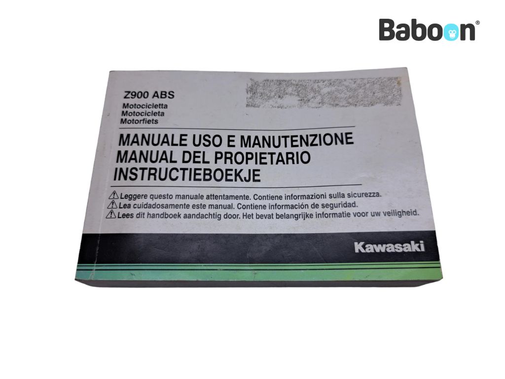 Kawasaki Z 900 2017 (Z900 2017) Livret d'instructions Italian, Spanish, Dutch (99976-0032)