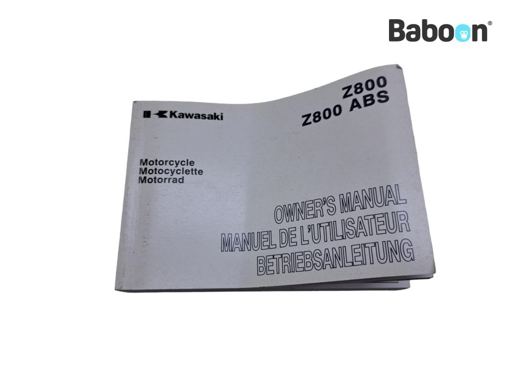 Kawasaki Z 800 2013-2016 (Z800 ZR800A-B) Instructie Boek English, French, German (99976-1827)