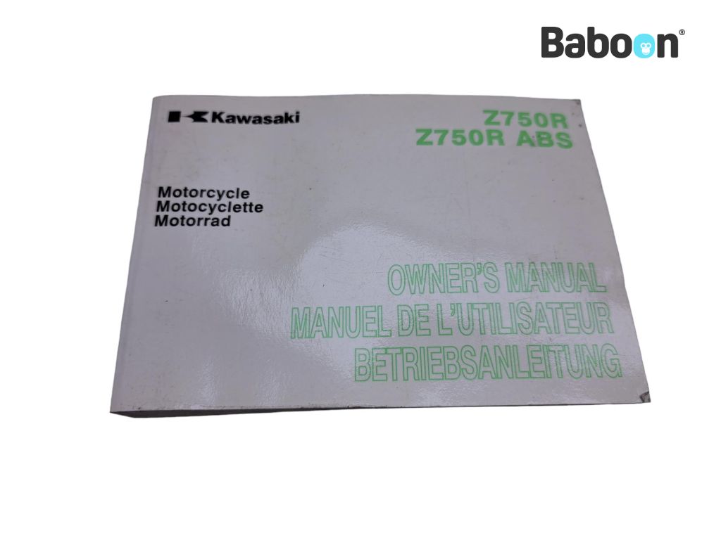 Kawasaki Z 750 R 2011-2012 (Z750R ZR750N-P) Livret d'instructions English, French, German (99976-1697)