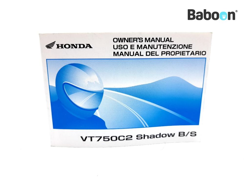 Honda VT 750 C2 ACE (Aero) 2004-> (VT750C2 RC53) Instruktionsbok English, Italian, Spanish (37MFE610)