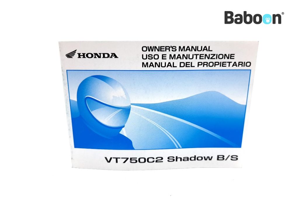 Honda VT 750 C2 ACE (Aero) 2004-> (VT750C2 RC53) Instruktionsbok English, Italian, Spanish (37MFE610)