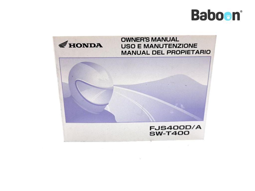 Honda FJS 400 | SW T 400 2008-2016 (FJS400 SW T-400) Manual de instruções English, Italian, Spanish (37MFT600)