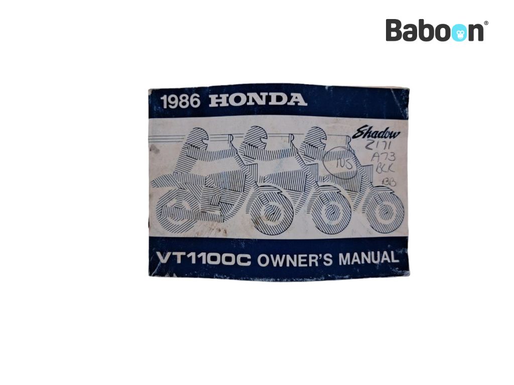 Honda VT 1100 C Shadow 1985-1986 (VT1100C SC18) Instructie Boek English (31MG8610)