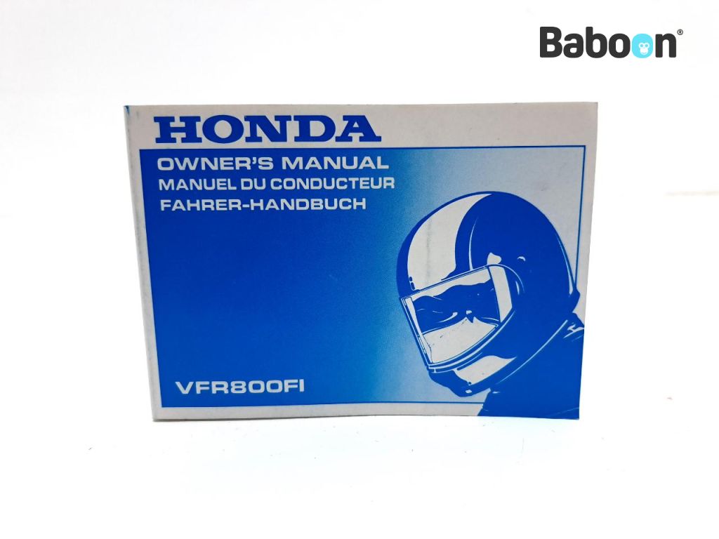 Honda VFR 800 FI 1998-2001 (VFR800FI RC46) Livret d'instructions English, French, German (37MBG620)