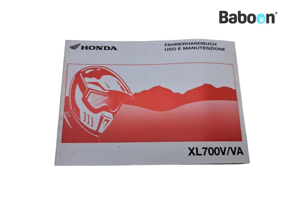Honda XL 700 V Transalp 2008-2010 (XL700V RD13) Instructie Boek German, Italian (38MFFM00)