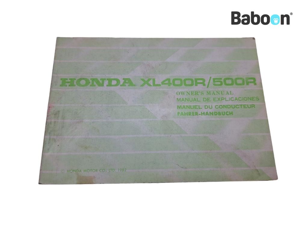 Honda XL 500 R 1982-1984 (XL500R PD02) Manuales de intrucciones English, French, Spanish, German (36MC401)