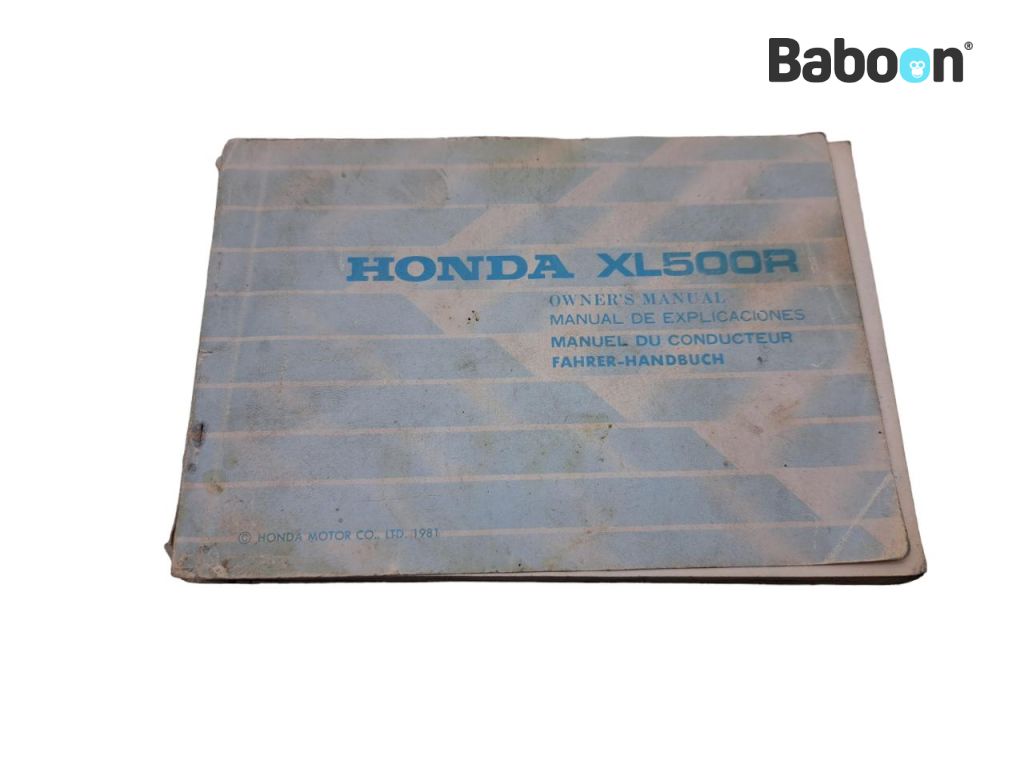 Honda XL 500 R 1982-1984 (XL500R PD02) Instructie Boek English, French, Spanish, German (36MC400)