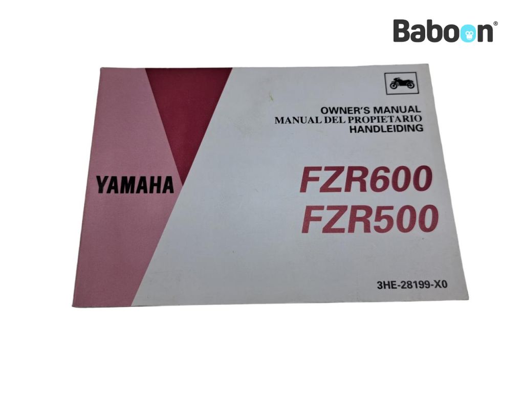 Yamaha FZR 600 1989-1993 (FZR600 3HE) Owners Manual Spanish, Dutch, English (3HE-28199-X0)