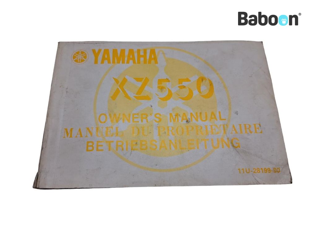 Yamaha XZ 550 1982-1984 (XZ550) Instruktionsbok English, French, German (11U-28199-80)