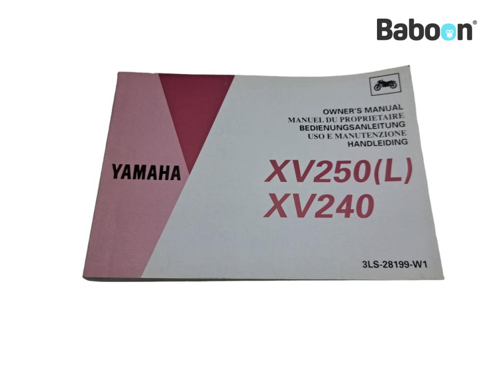 Yamaha XV 250 Virago 1989-1995 (XV250) Fahrer-Handbuch English, French, German, Italian, Dutch (3LS-28199-W1)