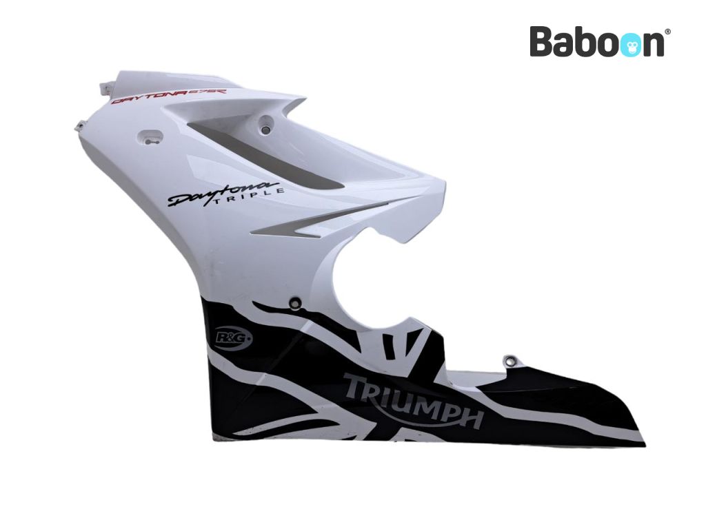 Triumph Daytona 675 2006-2008 (VIN<381274) Carenagem lateral lado esquerdo White (T2307520)