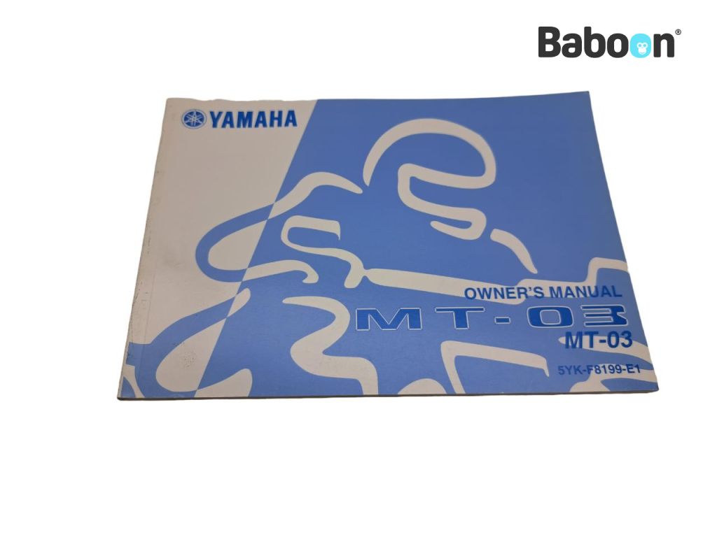 Yamaha MT 03 2006-2013 (MT03 MT-03) Livret d'instructions English (5YK-F8199-E1)