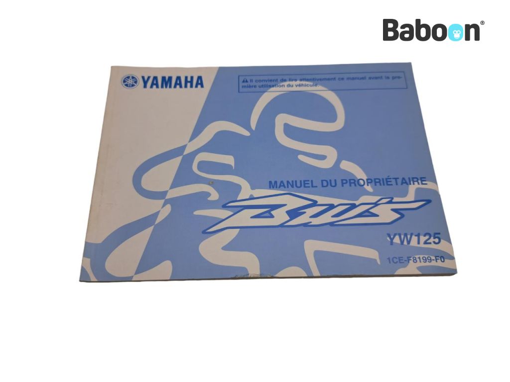 Yamaha YW 125 2010-2015 (1CX) Livret d'instructions French (1CE-F8199-F0)