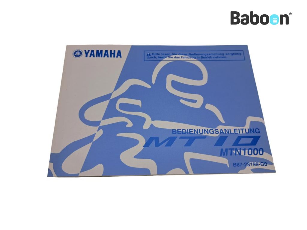 Yamaha MT 10 2017-2021 (MT10 RN458 B67) Libretto istruzioni German (B67-28199-G0)