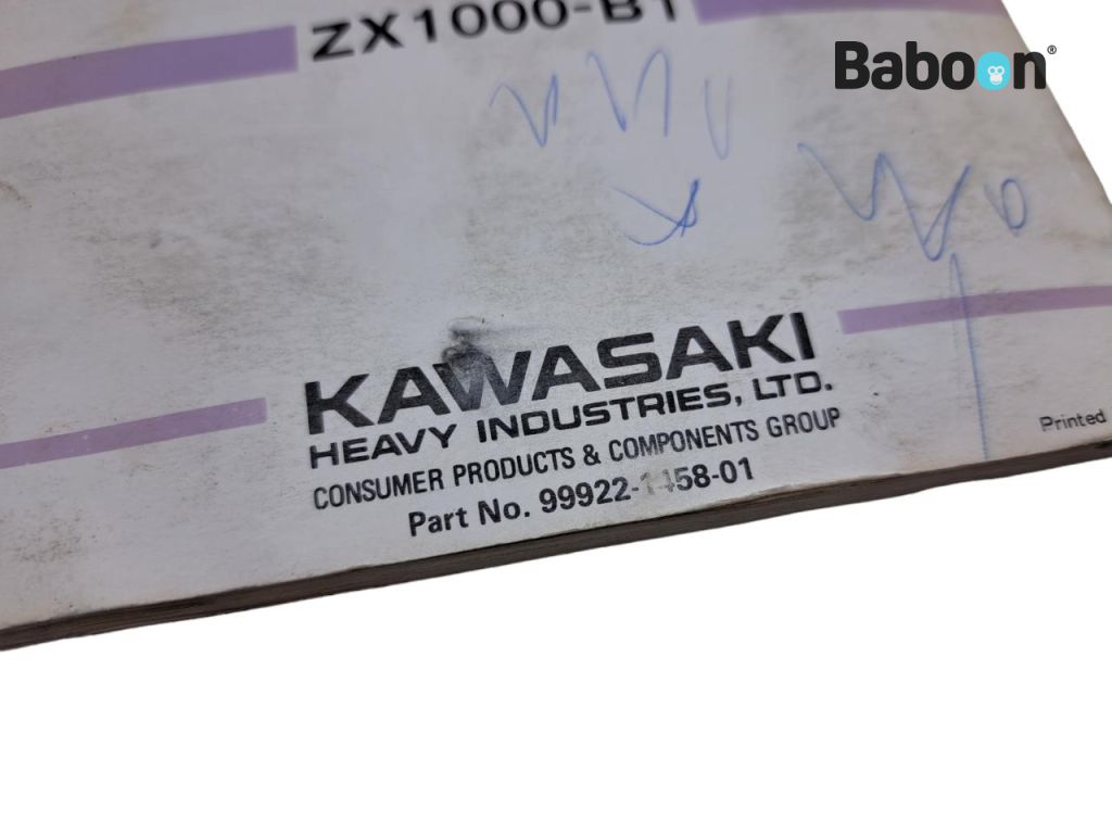 Kawasaki ZX 10 1988-1990 Tomcat (ZX-10 ZX1000B) Owners Manual