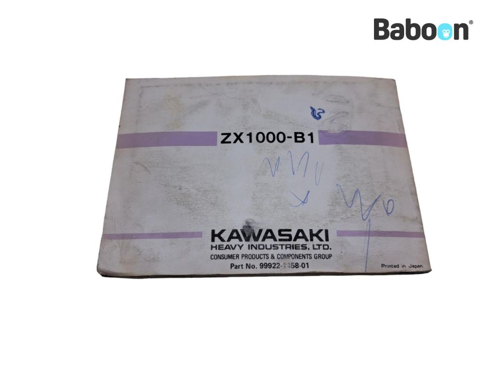 Kawasaki ZX 10 1988-1990 Tomcat (ZX-10 ZX1000B) Owners Manual