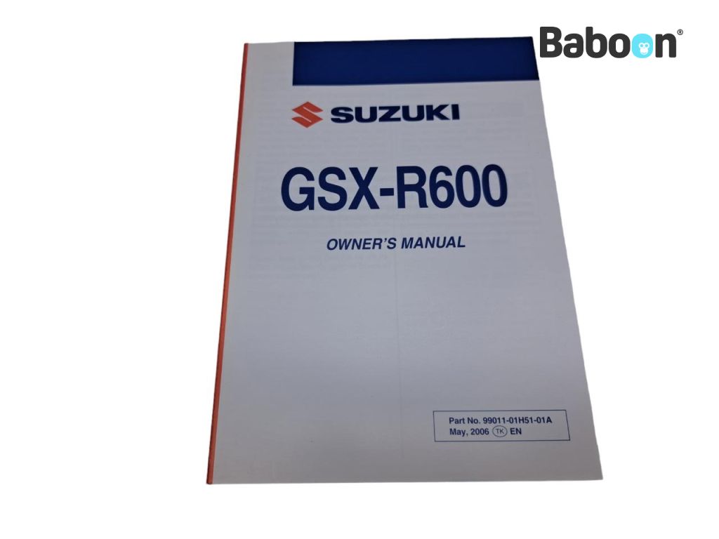 Suzuki GSX R 600 2006-2007 (GSXR600 K6/K7) Omistajan käsikirja English (99011-01H51-01A)