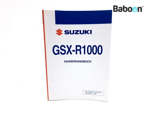 Suzuki GSX R 1000 2005-2006 (GSXR1000 K5/K6) Owners Manual German  (99011-41G51-01K) | Baboon Motorcycle Parts