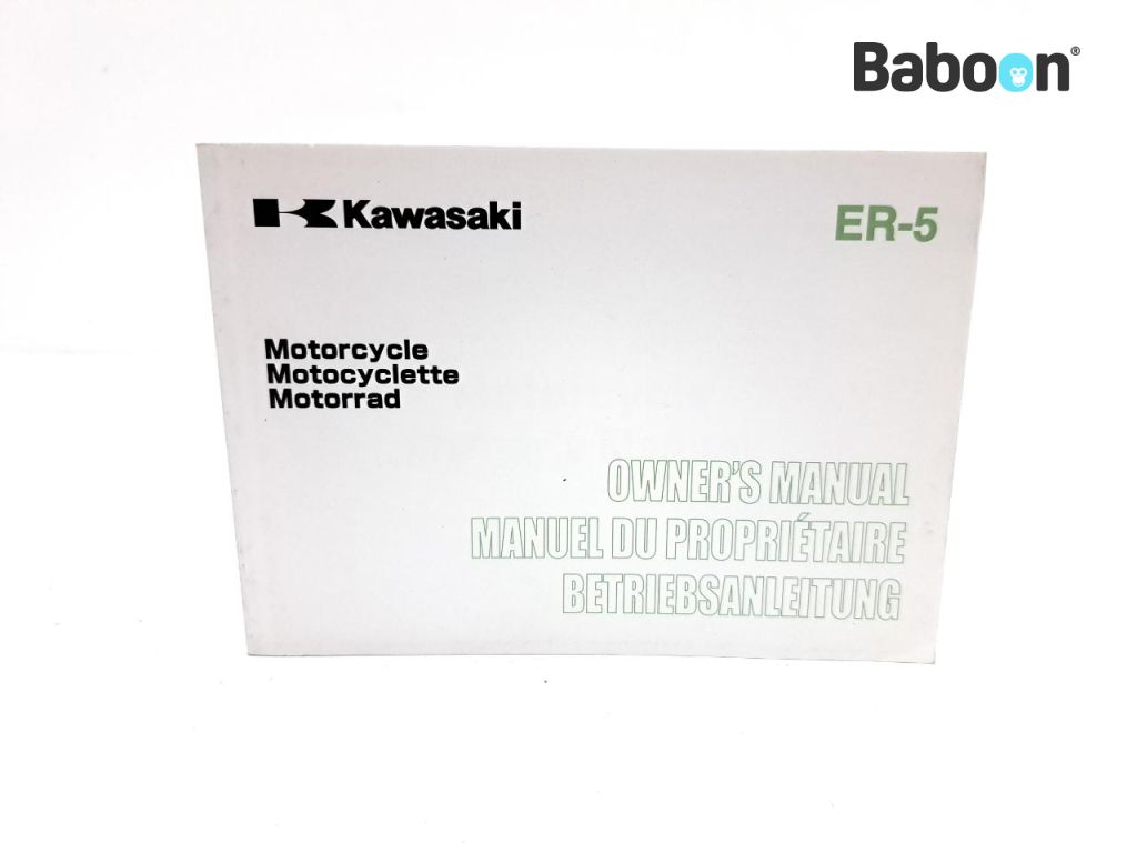 Kawasaki ER-5 2001-2005 (ER5 ER500C-D) Brugermanual English, French, German (99976-1109)