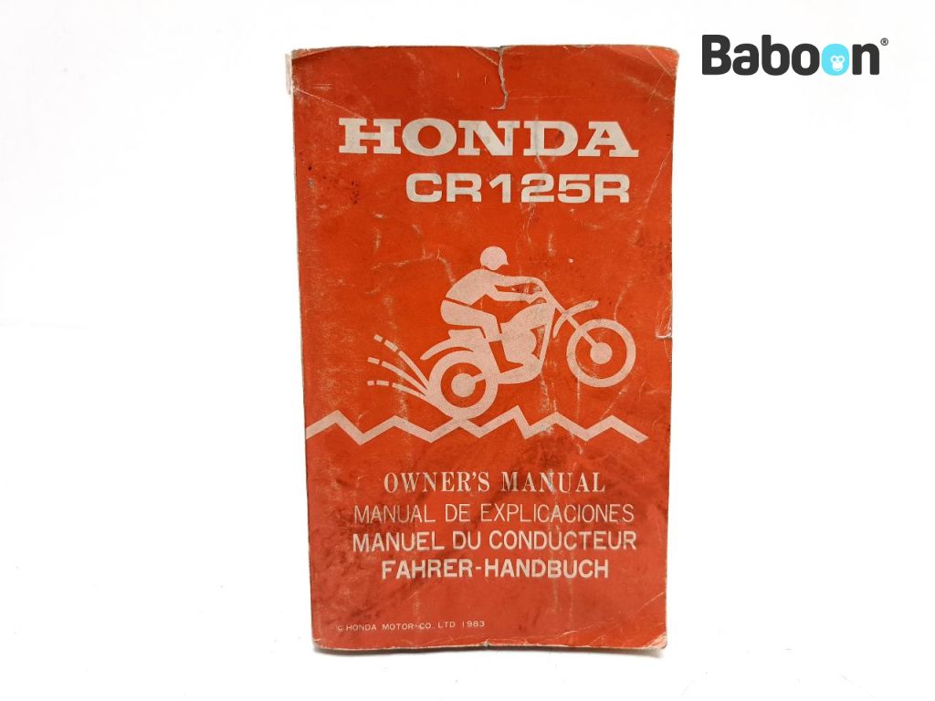 Honda CR 125 R 1983 (CR125 CR125R) Livret d'instructions French, German, English, Italian (36KA3611)