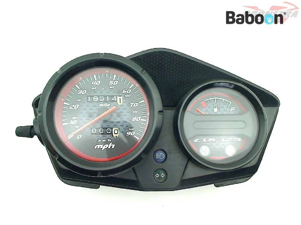 Honda CBF 125 2006-2008 (CBF125) Cuentaquilómetros/Velocímetro MPH (Completo)
