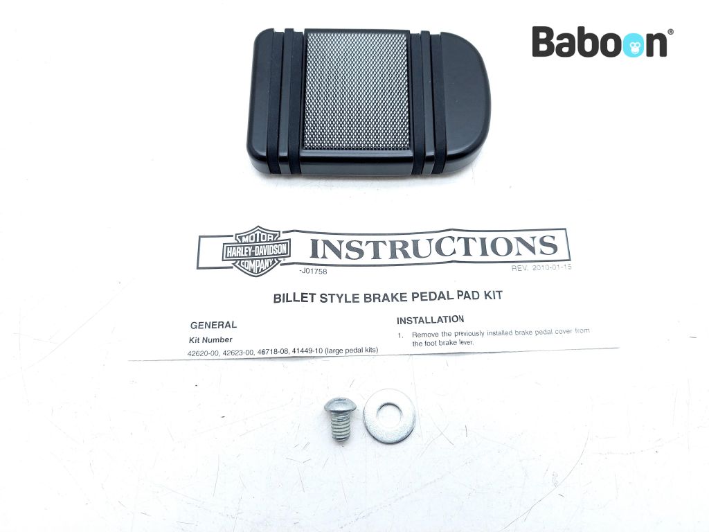 Harley-Davidson FLHR Road King 2009-2013 Rempedaal Billet style Pad (Diamond Black Collection) (46718-08)