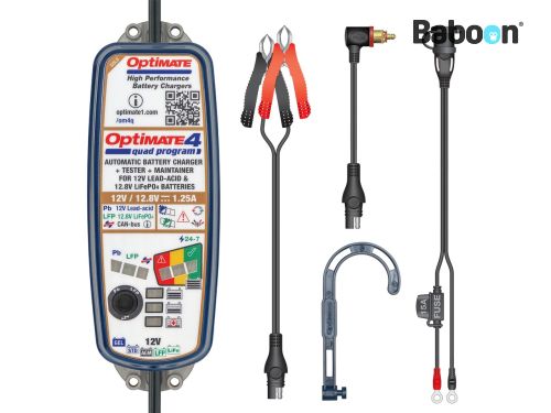 Tecmate Chargeur de batterie Optimate 4 Programme Quad Premium