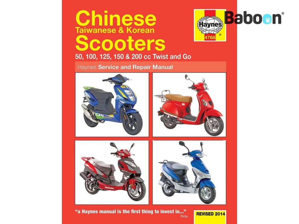Haynes Műhely kézikönyv Chinese, Taiwanese & Korean 50, 100, 125, 150 & 200CC Scooters 2004-2016