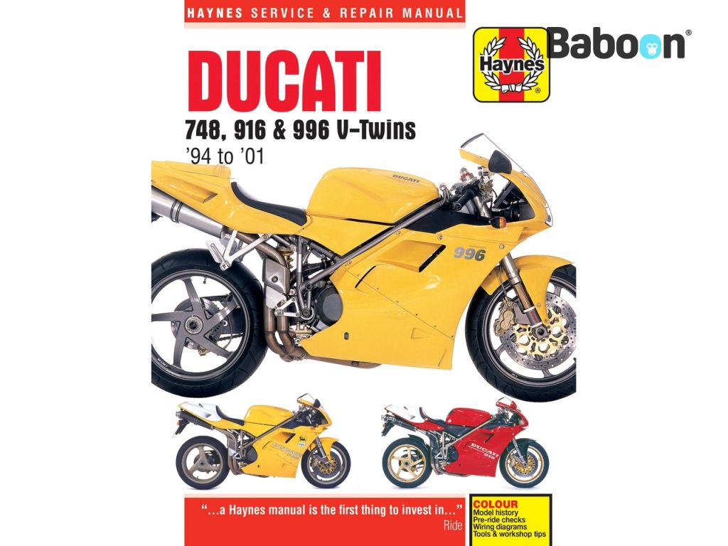 Haynes Manual de atelier Ducati 748, 916 & 996 V-Twins 1994-2001