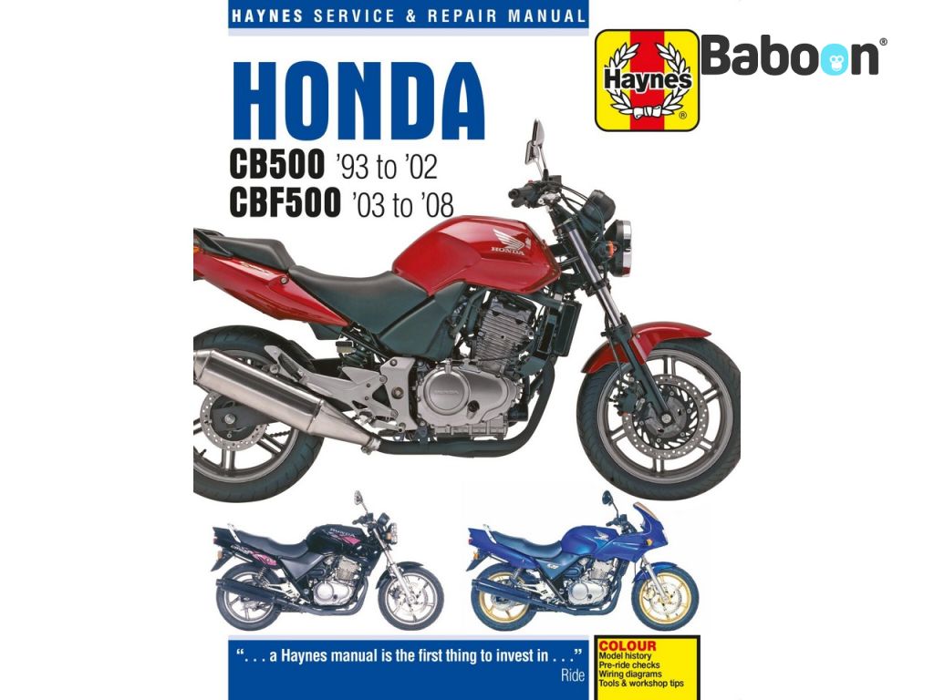 Haynes Manuel d'atelier Honda CB500 & CBF500 1993-2008
