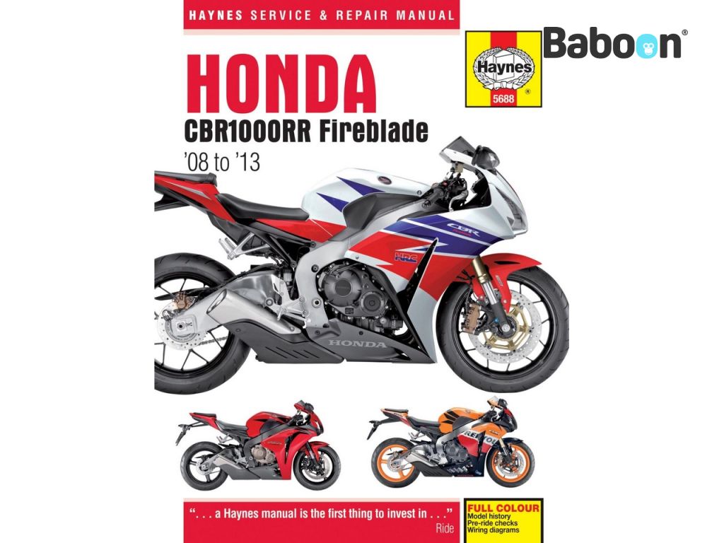 Haynes Εγχειρίδιο εργαστηρίου Honda CBR1000RR Fireblade 2008-2013
