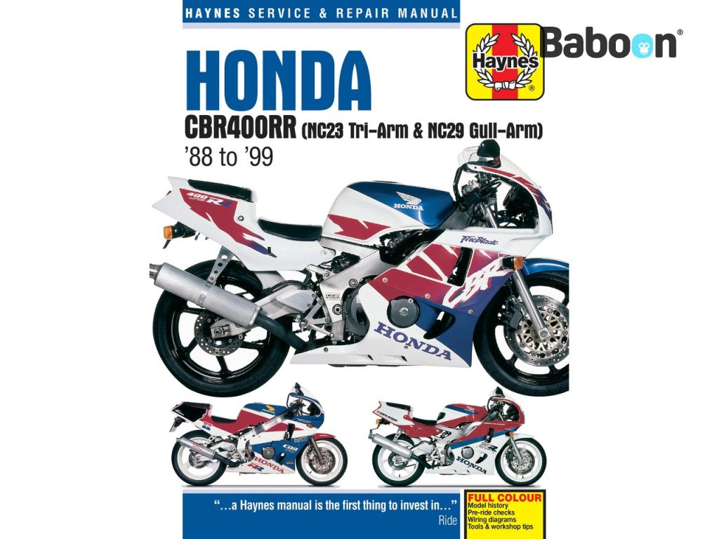 Haynes Műhely kézikönyv Honda CBR400RR (NC23 Tri-Arm & NC29 Gull-Arm) 1988-1999