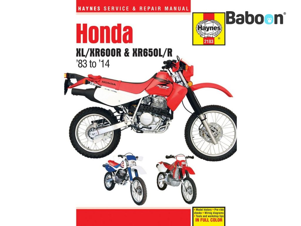 Haynes Manual de oficina Honda XL/XR600R & XR650L/R 1983-2020