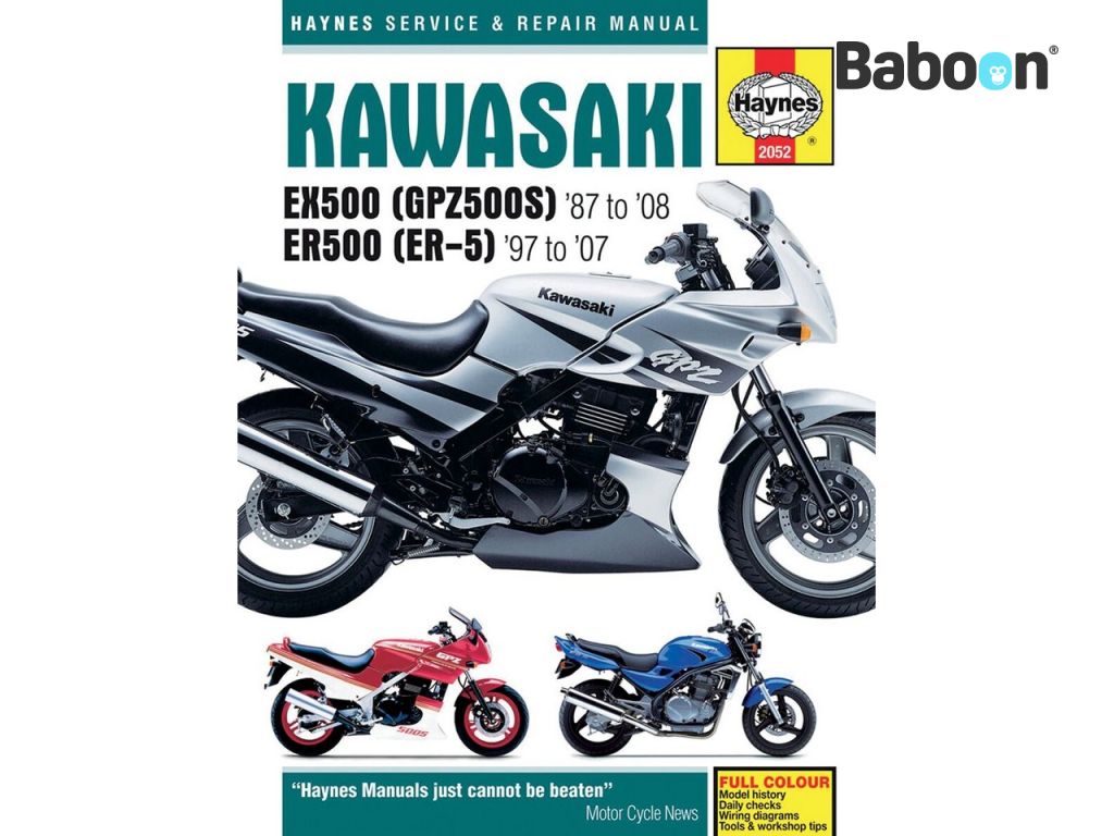 Haynes Verkstedhåndbok Kawasaki EX500 (GPZ500S) & ER500 (ER-5) 1987-2008