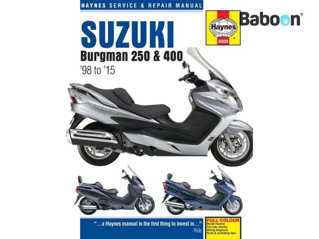 Haynes Εγχειρίδιο εργαστηρίου Suzuki Burgman 250 & 400 1998-2015