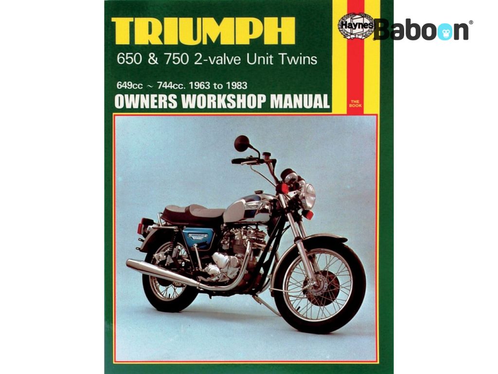 Haynes Työpajan käsikirja Triumph 650 & 750 2-valve Unit Twins 1963-1983