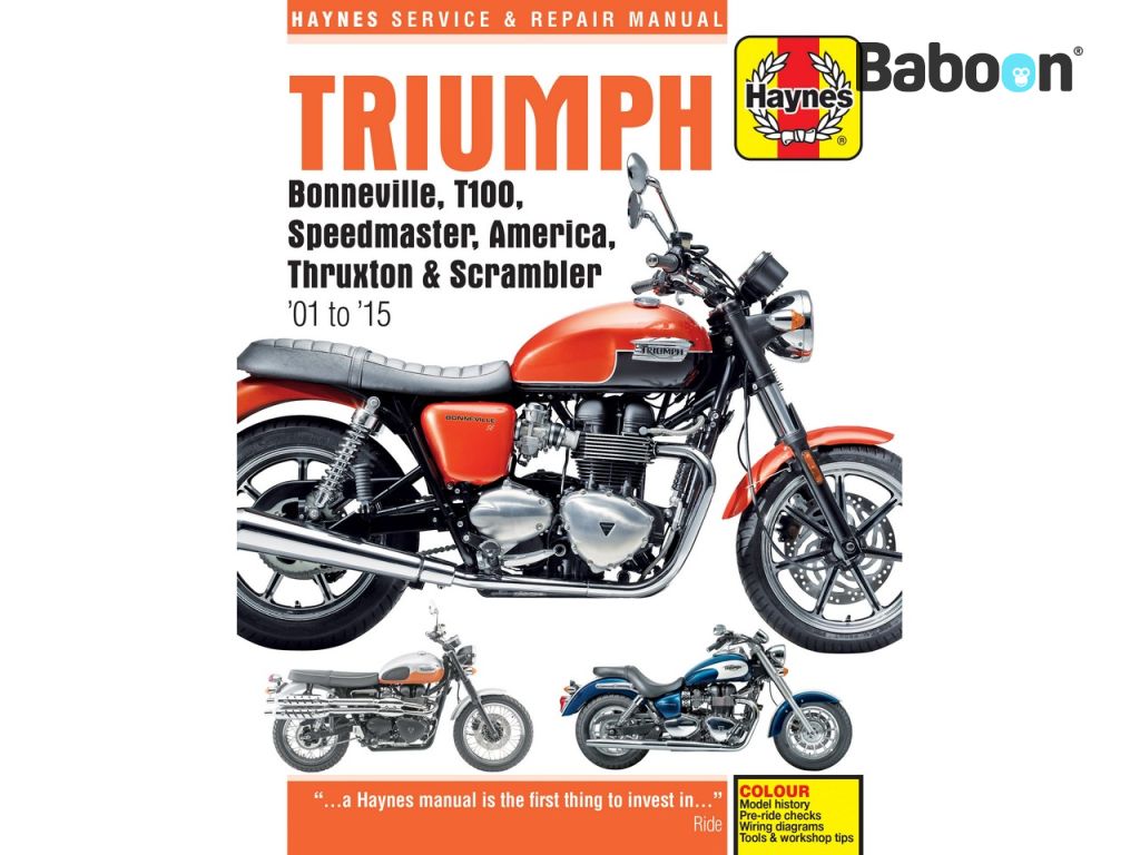 Haynes Værkstedsmanual Triumph Bonneville, T100, Speedmaster, America, Thruxton & Scrambler 2001-2015