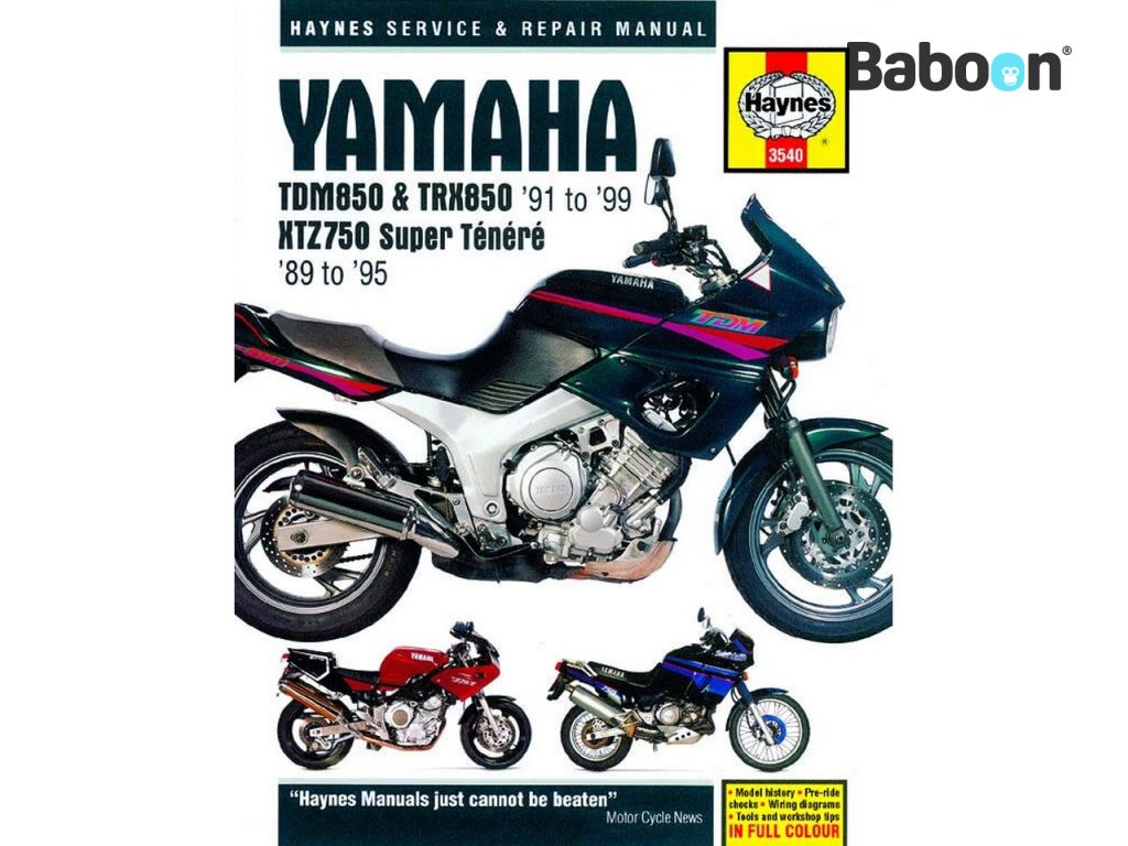 Haynes Podręcznik warsztatowy Yamaha TDM850, TRX850 & XTZ750 Super Tenere 1989-1999
