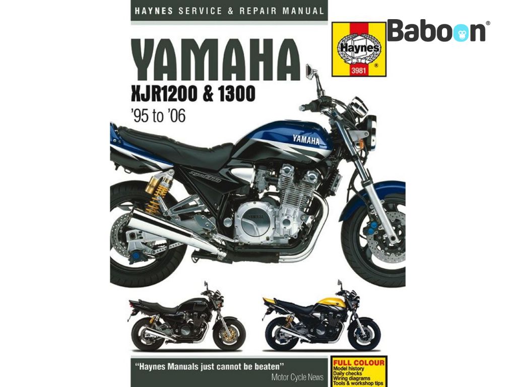 Haynes Manual de oficina Yamaha XJR1200 & XJR1300 1995-2006