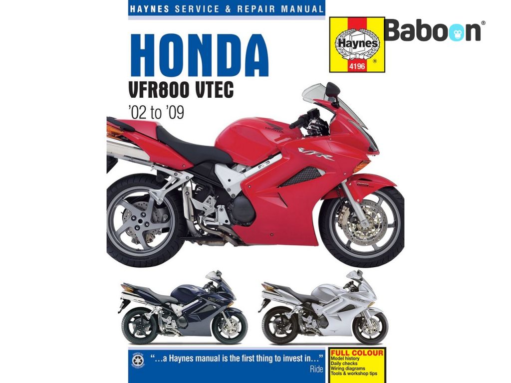 Haynes Työpajan käsikirja Honda VFR800 VTEC 2002-2009