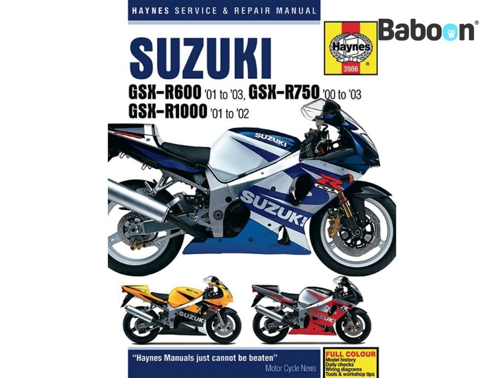 Haynes Podręcznik warsztatowy Suzuki GSX-R600, GSX-R750 & GSX-R1000 2000-2003
