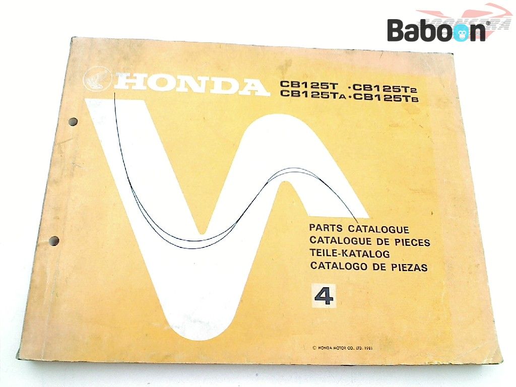 Honda CB 125 T ???e???d?? / Parts Catalogue