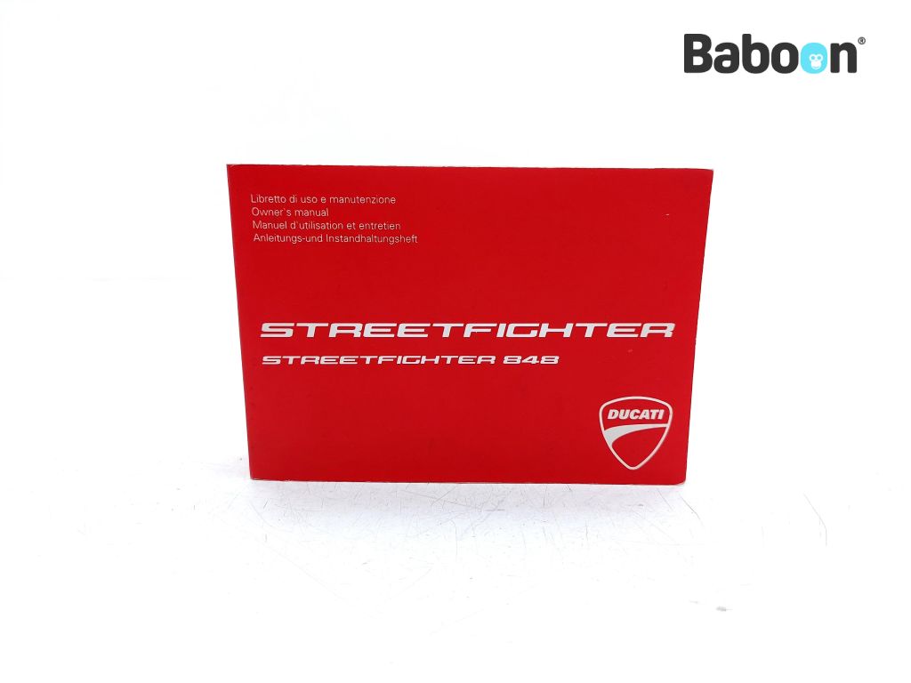 Ducati Streetfighter 848 2009-2015 Manuales de intrucciones (91371821A)
