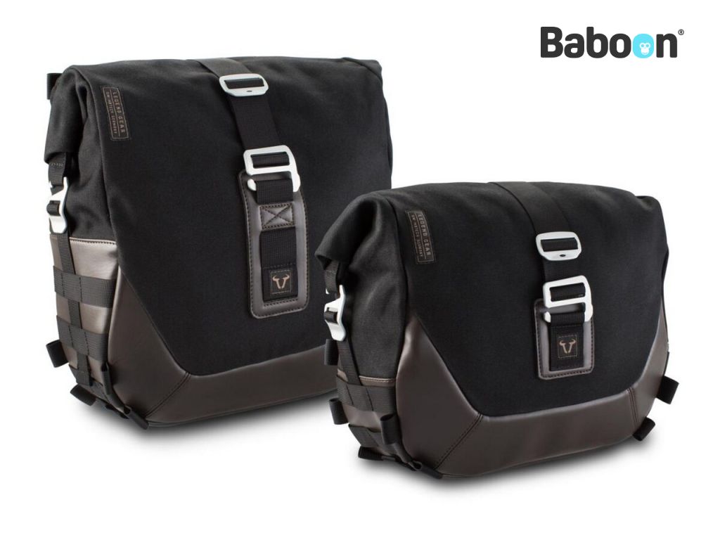 SW-Motech Legend Gear Bag Set musta/ruskea laukkukiinnikkeillä