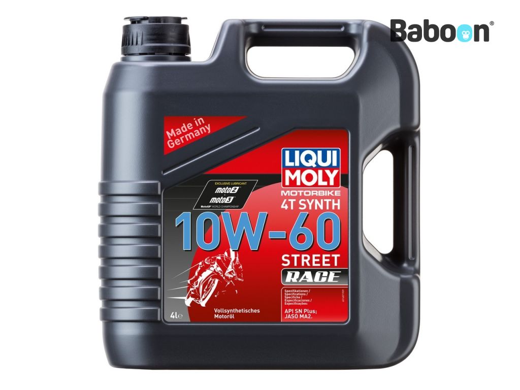 Liqui Moly Motor Oil Fully Synthetic Motorbike 4T Synth 10W-60 Street Race 4L