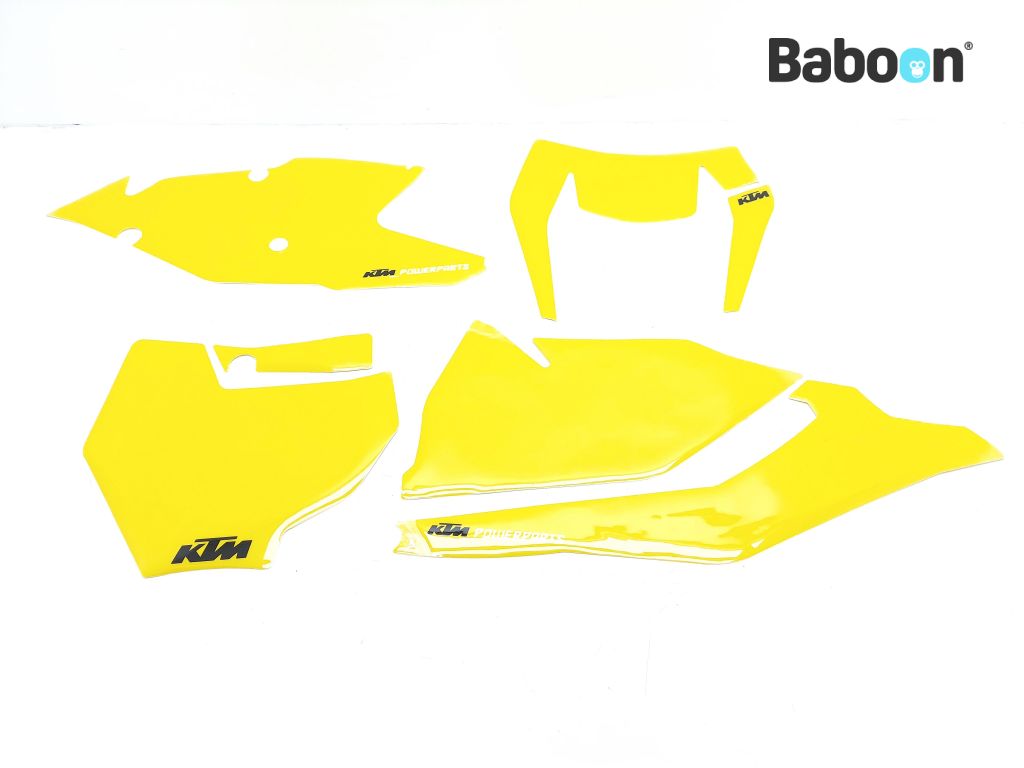 KTM 250 SX 2017-2018 Adhesivo Number Plate Sticker Yellow (7960898800080)