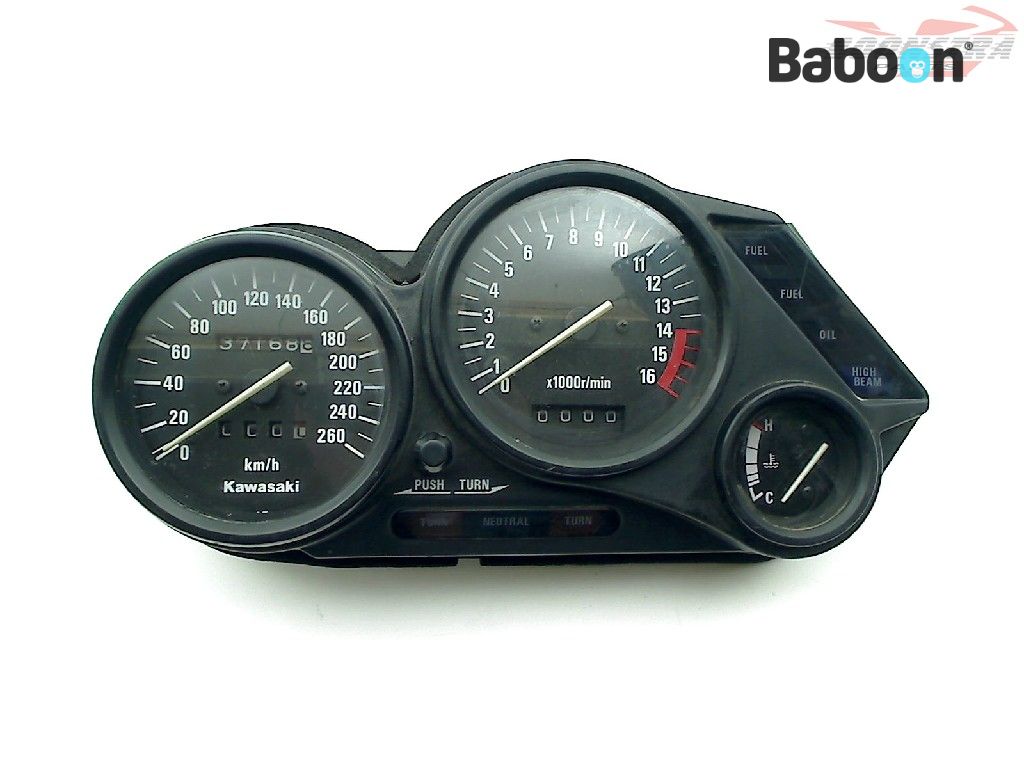 Kawasaki ZZR 600 1990-1992 (ZZ-R600 ZX-6E ZX600D) Fartsmåler / Speedometer KM/T