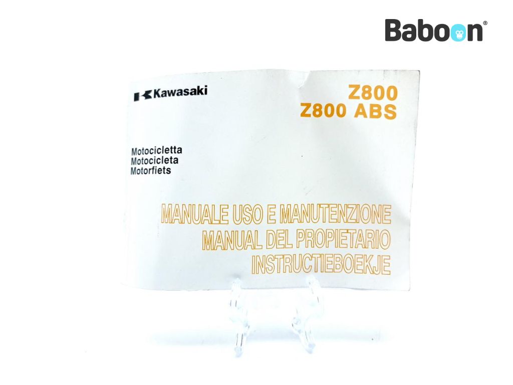 Kawasaki Z 800 2013-2016 (Z800 ZR800A-B) Owners Manual Italian Spanish Dutch (99976-1737)