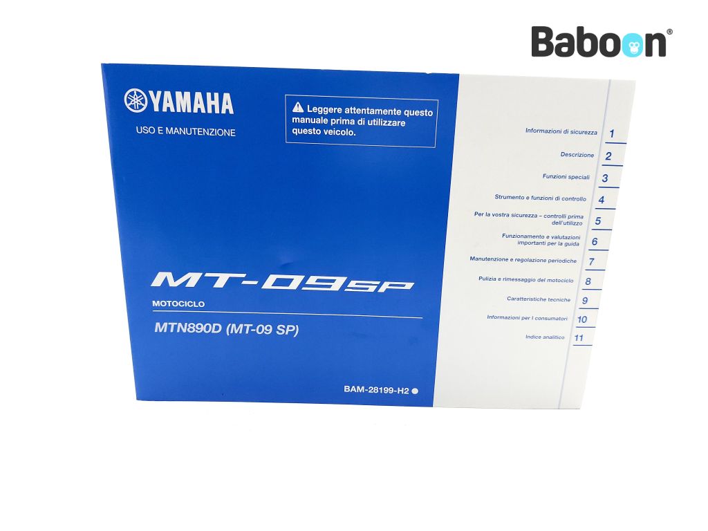 Yamaha MT 09 SP 2023 (MT-09) Fahrer-Handbuch Italian (BAM-28199-H2)