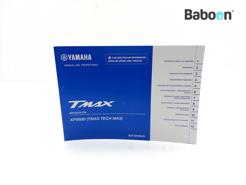 Yamaha XP 560 T-Max ABS 2020-2021 (TMAX B3T1 SJ181) Owners Manual